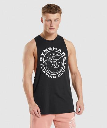 Camiseta Tirantes Gymshark Legacy Drop Arm Hombre Negras | CO 3225QMA